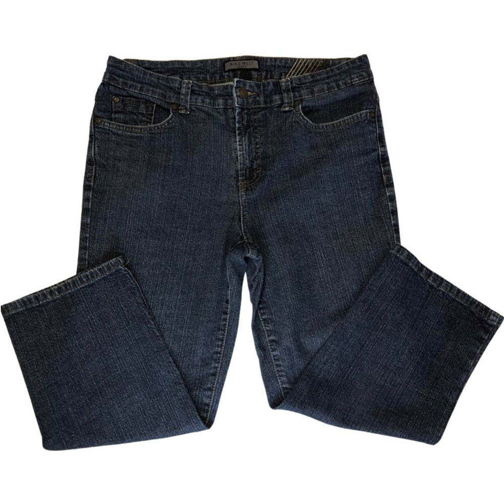 Nine West, Crop Denim Jeans, size 10, Stretch, Flap pocket